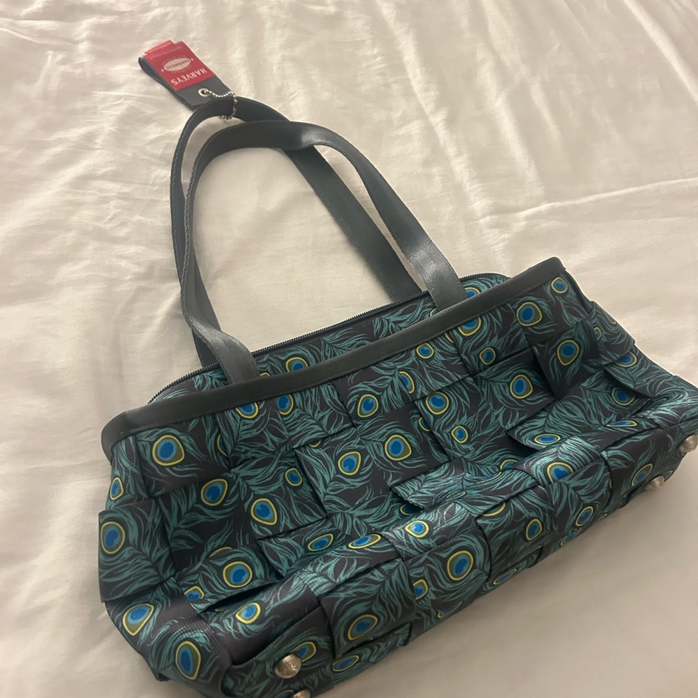 Harvey’s Peacock-Print Shoulder Bag